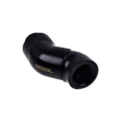 Alphacool Ъглов адаптер Alphacool Eiszapfen, 2 x 45°, G1/4 външна към G1/4 вътрешна резба, Черен мат (1011179)
