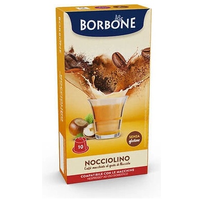 10 бр. капсули Borbone Nocciolino(лешник) съвместими с Nespresso®