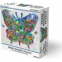PRIME 3D drevené puzzle Motýl 200 ks