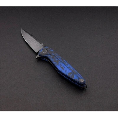 Z300 BB, ANV Knives, DLC černá DECO, G10 Blue Velvet