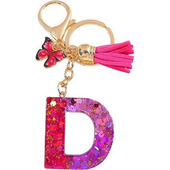 HARAHU Ключодържател Азбука - d / Розова / Пеперуда kp37948 (37948)
