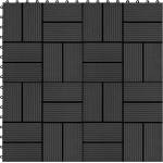 vidaXL 22 бр декинг плочки, 30x30 см, 2 кв. м. , WPC, черни (277808)