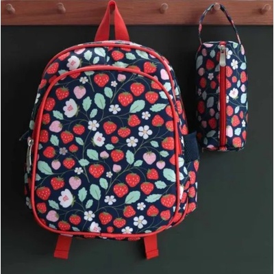 A Little Lovely Company: Раница с изотермичен джоб 27 x 32 x 19 cm - "Ягодки (BPSTBU66)