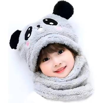 HARAHU Детска зимна качулка Плюшено мече - Сива kp36853 (36853)