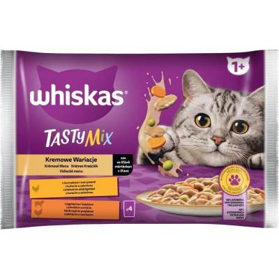 WHISKAS Tasty Mix Chicken and Vegetable, Lamb and Turkey Box 4 x 85 g