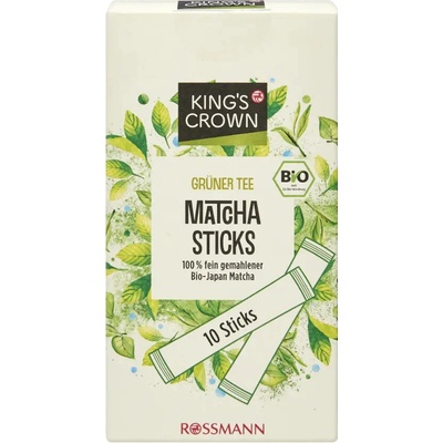 King's Crown Organický prášek Matcha v tyčinkách 20 g