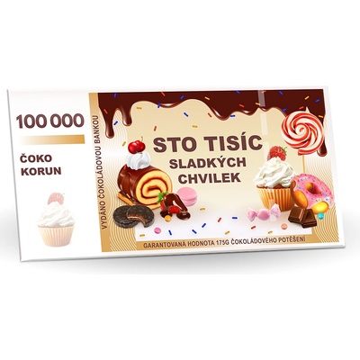 Selllot Mléčná s mandlemi a malinami Bankovka Sto tisíc sladkých chvilek 175 g
