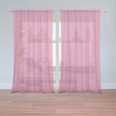 Sablio Záclony Azalkovoružová: 2ks 150x250cm