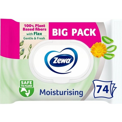 Zewa Moisturising BigPack Vlhčený 74 ks