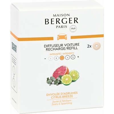 Maison Berger Paris Аромати за дифузер за автомобил Citrus Breeze (6580)