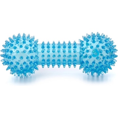 JK ANIMALS TPR pískacia činka s pichliačmi modrá 15 cm