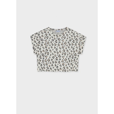 Mayoral Crop top Leopard smetanový