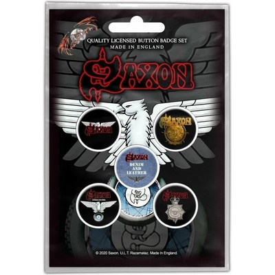 RAZAMATAZ Значки saxon - wheels of steel - razamataz - bb078
