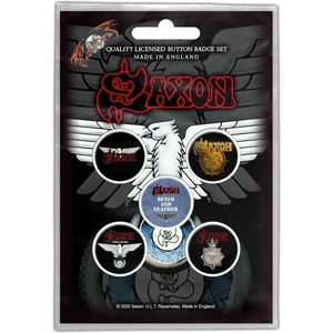 RAZAMATAZ Значки saxon - wheels of steel - razamataz - bb078