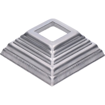 Krytka plechová 80 x 80 x 29 mm, otvor 27 x 27 mm