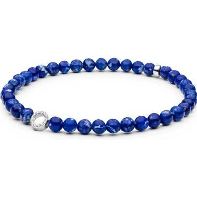 Gaura Pearls Korálkový náramek s Lapis Lazuli Léa stříbro 244-39B Modrá