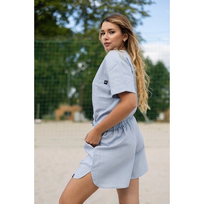 VFstyle dámské lněné kraťasy Cora modré