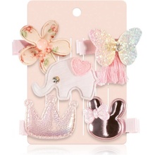 BrushArt KIDS Elephant hair clip set sponky do vlasů Elephant 5 ks