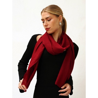 Kašmírská vlněná pašmína Self tmavě červená – Zbozi.Blesk.cz