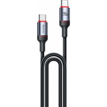 Yesido Кабел с бързо зареждане за устройства с USB-C порт - Yesido USB-C to USB-C Cable 240W (200 см) (черен) (CA185)