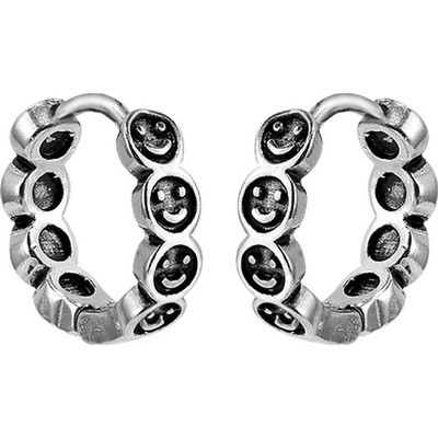 Steel Edge Náušnice z chirurgickej ocele krúžky WJHE1256-Smile