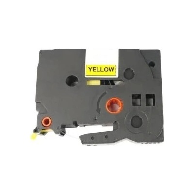 Brother FLE-6511 / FLC-62511, 21 x 45 mm, 72 ks, čierna tlač / žltý podklad, kompatibilná páska