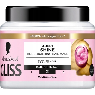 Gliss Kur Shine Mask pro barvené vlasy 4v1 400 ml