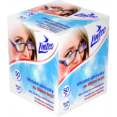 LINTEO vlhčené obrúsky na okuliare 50 ks