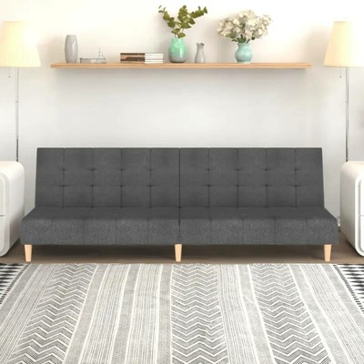 vidaXL 2místná rozkládací pohovka světle šedá textil 11461.375754
