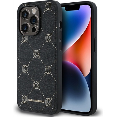 Karl Lagerfeld PU Karl Heads Pattern Magsafe zadný kryt pre iPhone 14 Pro Max Black