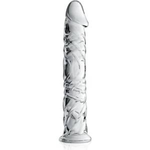 Glossy Toys Стъклено дилдо с релеф Glossy №4 прозрачно