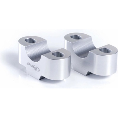Zvýšení řidítek PUIG stříbrná height 20mm, d 22mm 3671P