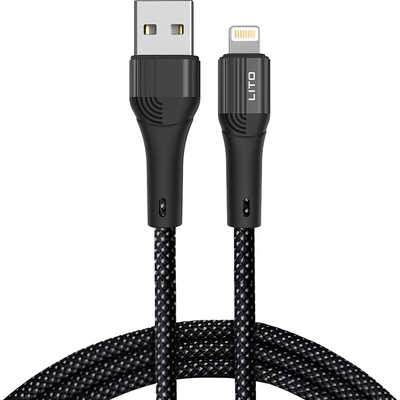Lito KF2338098 datový USB na Lightning rychlé nabíjení 60 W 480 Mbps nylon 1m černý