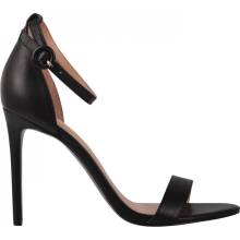 Linea Strap High Heeled Sandals Black Leather