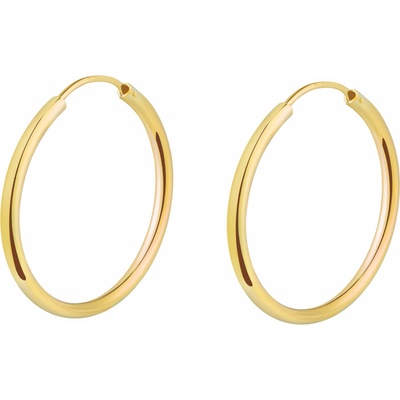 Olivie stříbrné kruhy gold 7084