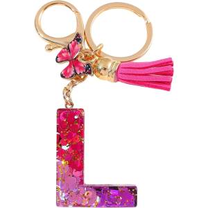 HARAHU Ключодържател Азбука - l / Розова / Пеперуда kp37956
