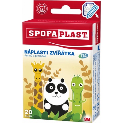 Spofaplast 114 Dětské náplasti zvířátka 20 ks