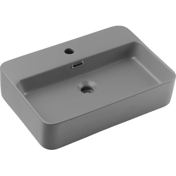 Comad TRUST 2 MATT LIGHT GREY (E-6282) - Мивка за плот 55x38 см, сива (CM0044)