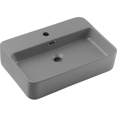 Comad TRUST 2 MATT LIGHT GREY (E-6282) - Мивка за плот 55x38 см, сива (CM0044)