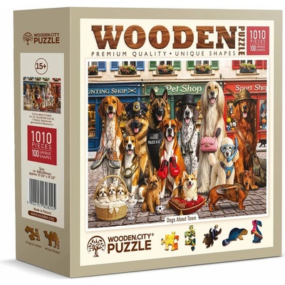 WOODEN CITY Drevené Psy v meste 1010 dielov