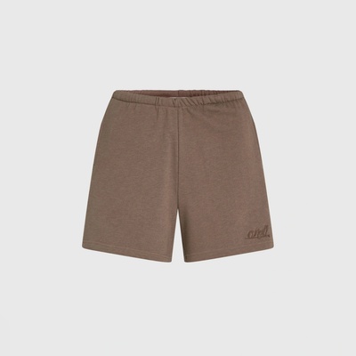 O'Neill dámské kraťasy Essentials Script Sweatshorts 1700078-17028 hnědá