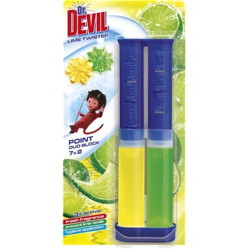 Dr. Devil Д-р Девил Тоалетна чиния POINT DUO BLOCK Lime Twister (8595025838148)