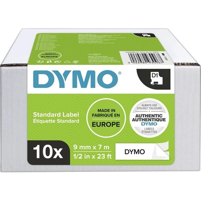 etikety sada 10 ks DYMO D1 2093096 polyester Farba pásky: biela Farba písma:čierna 9 mm 7 m