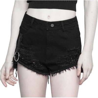 PUNK RAVE Дамски шорти punk rave - Куро Неко - opk-210 bk