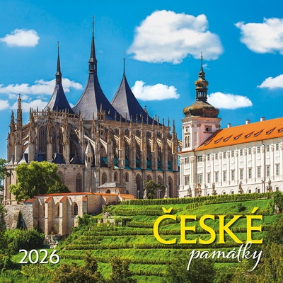 České památky nástěnný 33 x 33 cm 2026