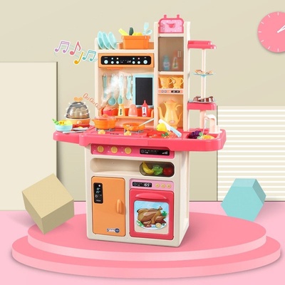 MamaKiddies 65 kusová KitchenStar set kuchynka v ružovej farbe