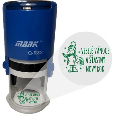 Mark Samonamáčecí razítko Veselé Vánoce 015 oranžová 45mm
