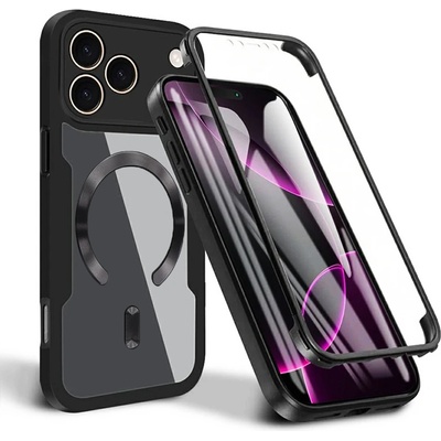 Techsuit Калъф за iPhone 17 Pro - Techsuit - ColorVerse 360 MagSafe Series + Screen Protector - Черен