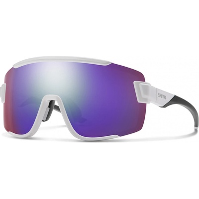 Smith Optics Очила за колоездене Smith Wildcat ChromaPop S3 (VLT 15%) + S0 (VLT 90%) Cycling glasses - White / CP Violet Mirror + Clear - размер One Size (205-2466-0411)