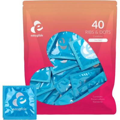EasyGlide - Ribs and Dots Condoms - 40 pieces